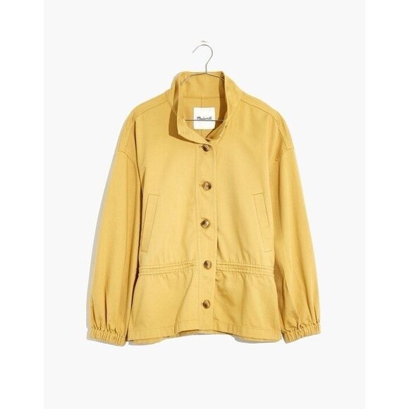 Womens Size M Madewell Military Jacket Yellow EUC - Picture 3 of 7